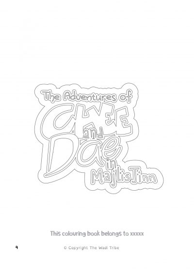 Personalised - Chee and Dae Character Colouring Books - Image 3
