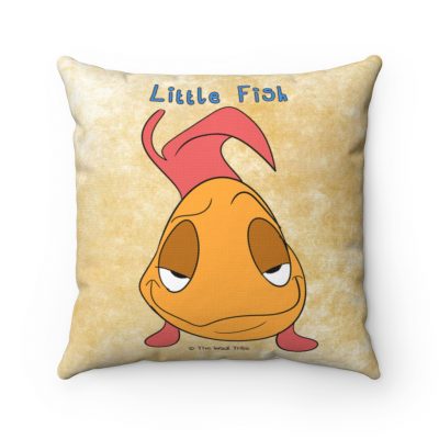 Vintage Little Fish Spun Polyester Square Pillow - Image 3