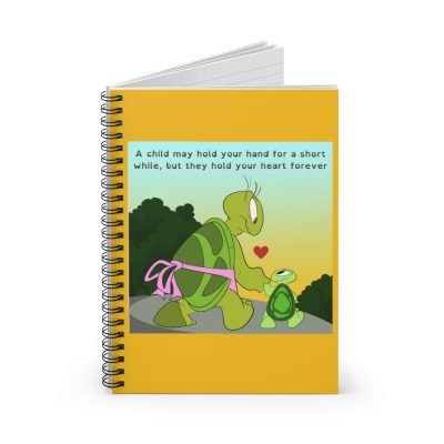 'A child may hold your hand for a short while, but they hold your heart forever' - Spiral Notebook - Ruled Line - Image 2