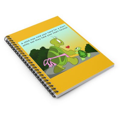 'A child may hold your hand for a short while, but they hold your heart forever' - Spiral Notebook - Ruled Line - Image 3