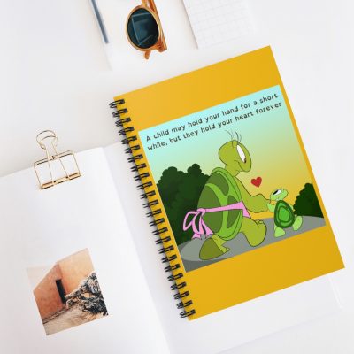 'A child may hold your hand for a short while, but they hold your heart forever' - Spiral Notebook - Ruled Line - Image 5