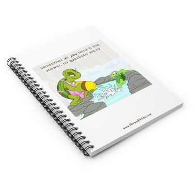'Sometimes all you need is the answer, no questions asked' - Spiral Notebook - Ruled Line - Image 3
