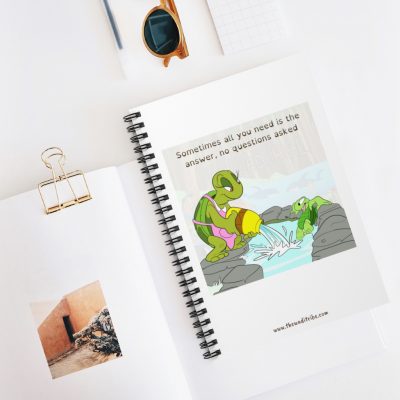 'Sometimes all you need is the answer, no questions asked' - Spiral Notebook - Ruled Line - Image 5