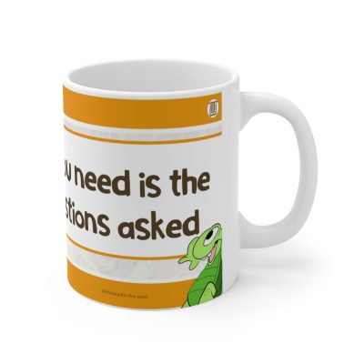 Sometimes all you need is the answer, no questions asked - Ceramic Coffee Cups, 11oz-0003A - Image 3