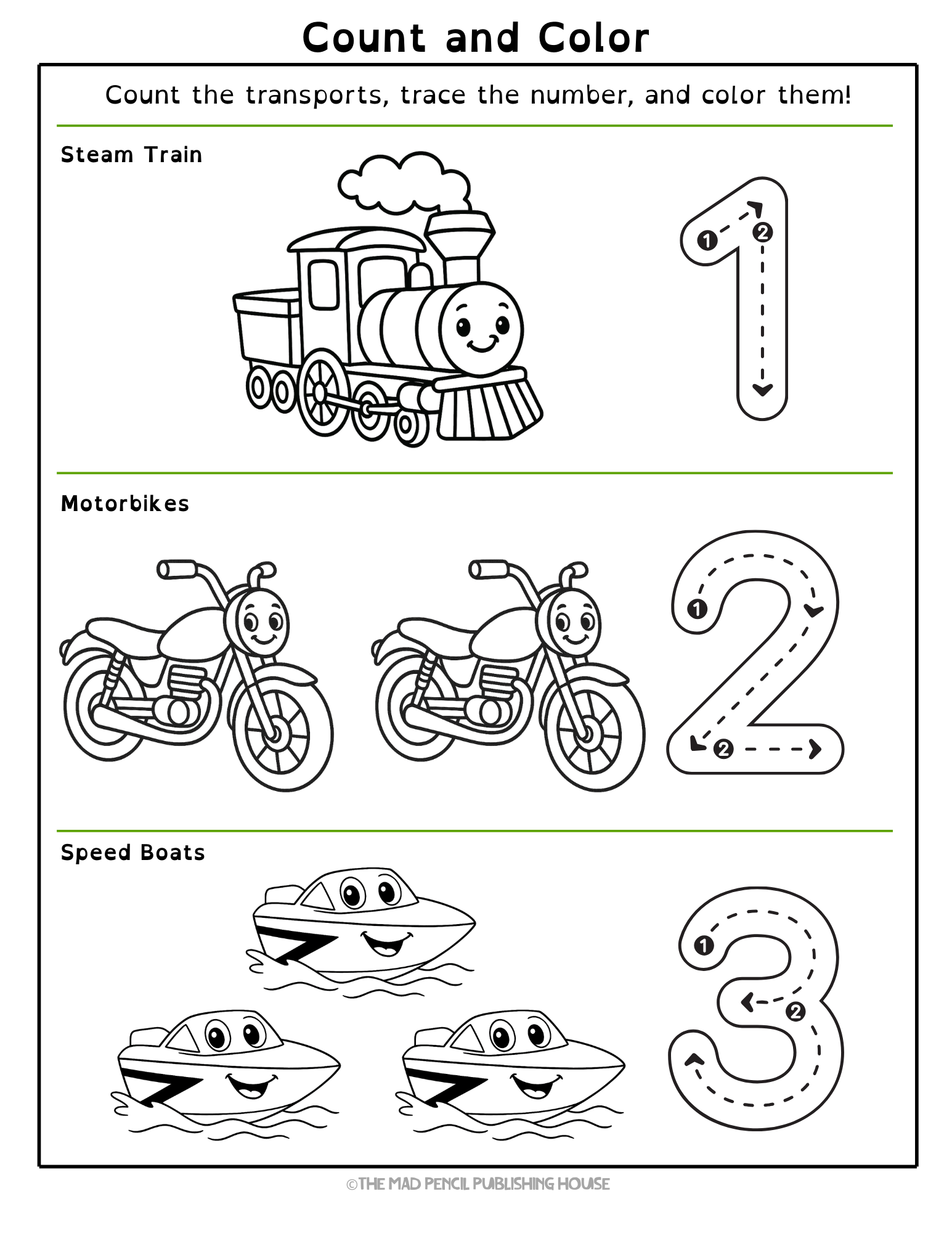 My First Big Transportation Coloring Book - Image 6