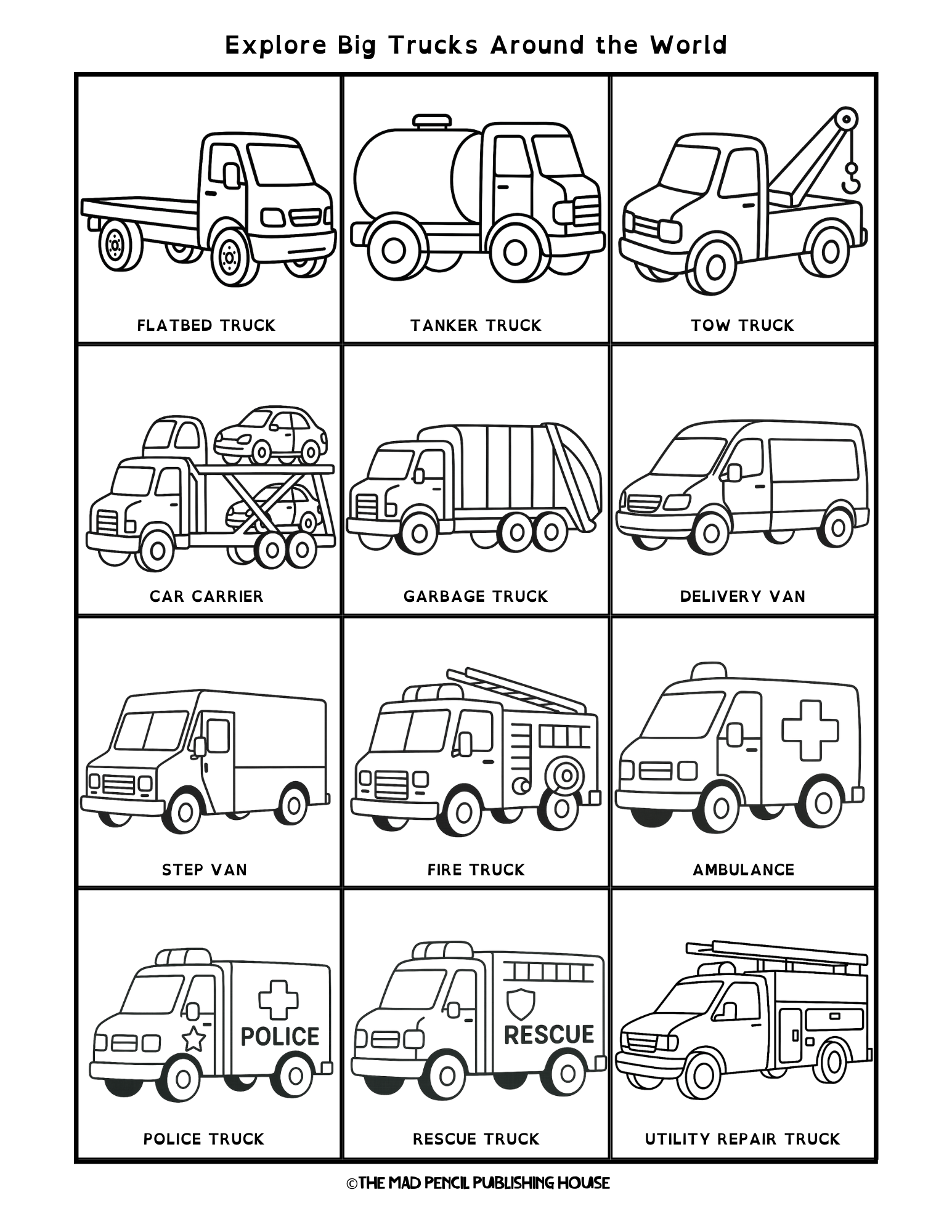 My First Big Trucks Coloring Book - Image 4