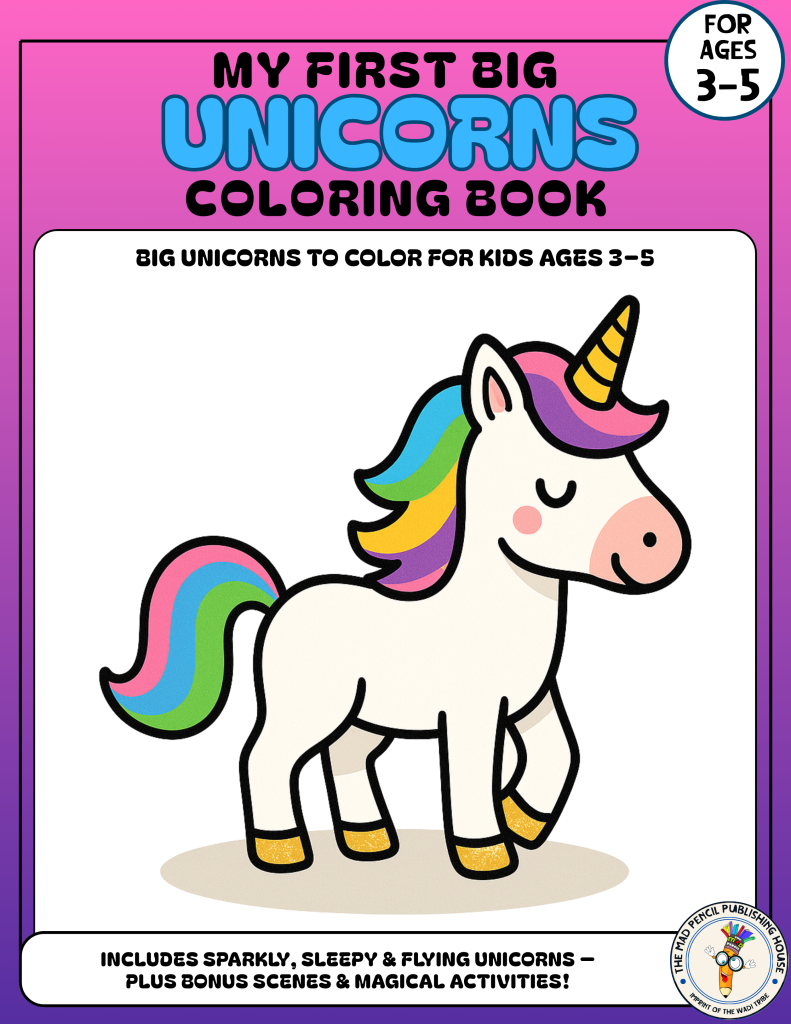 My First Big Unicorns Coloring Book - The Wadi Tribe