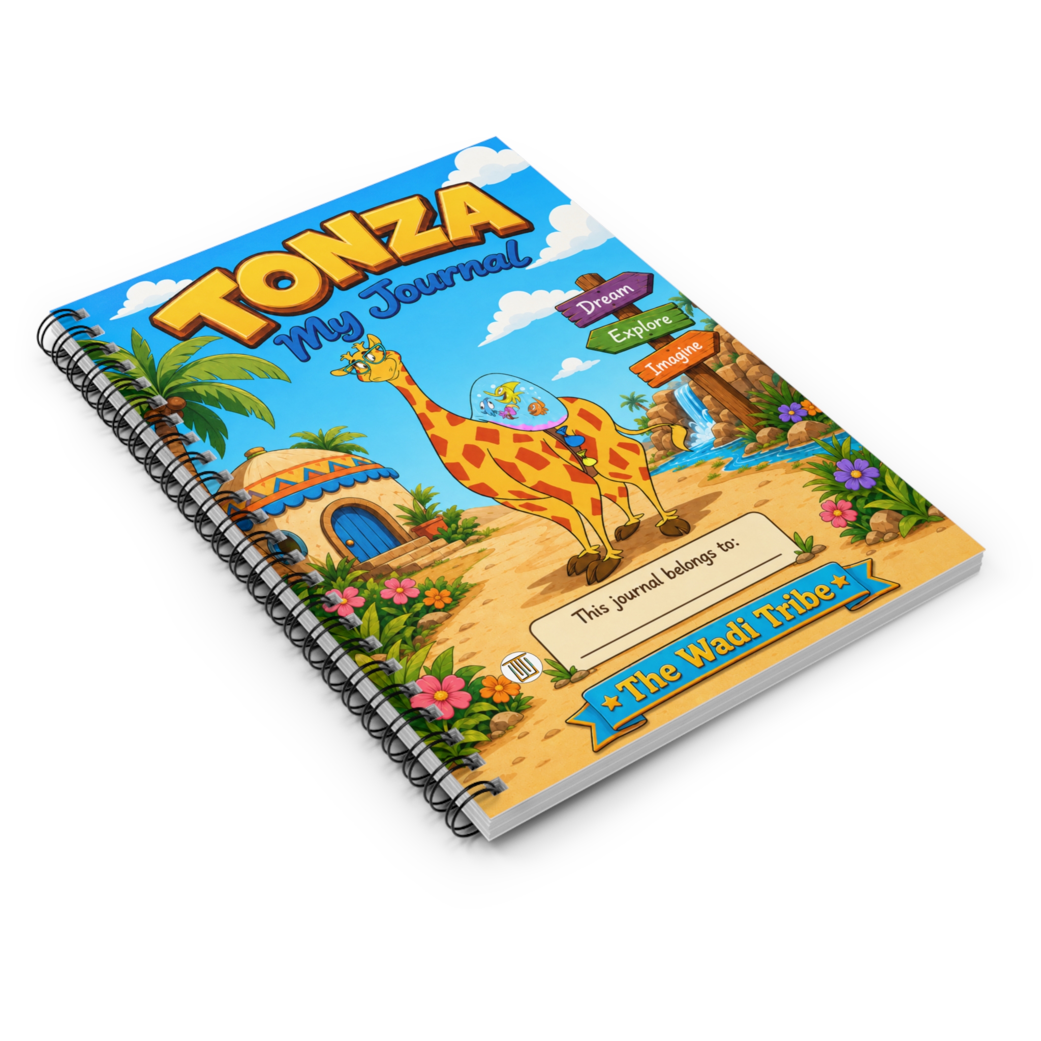 Tonza the Giraffe Notebook | The Wadi Tribe - Image 3