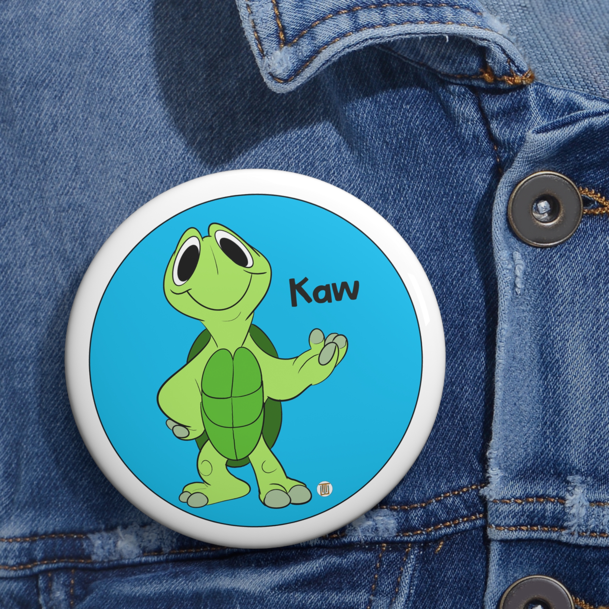 Kaw the Turtle Pin Button | The Wadi Tribe - Image 6