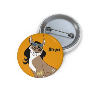 Anya the Bobcat Pin Button | The Wadi Tribe