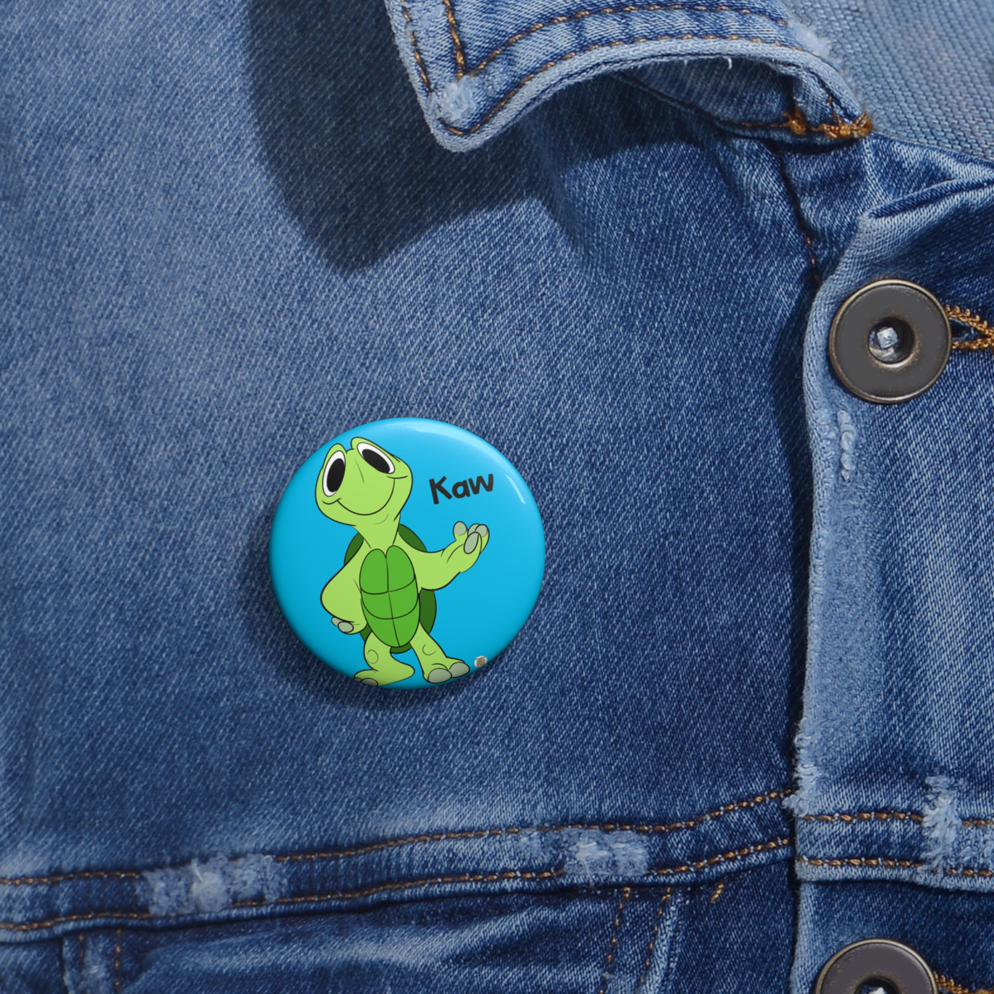 Kaw the Turtle Pin Button | The Wadi Tribe - Image 2