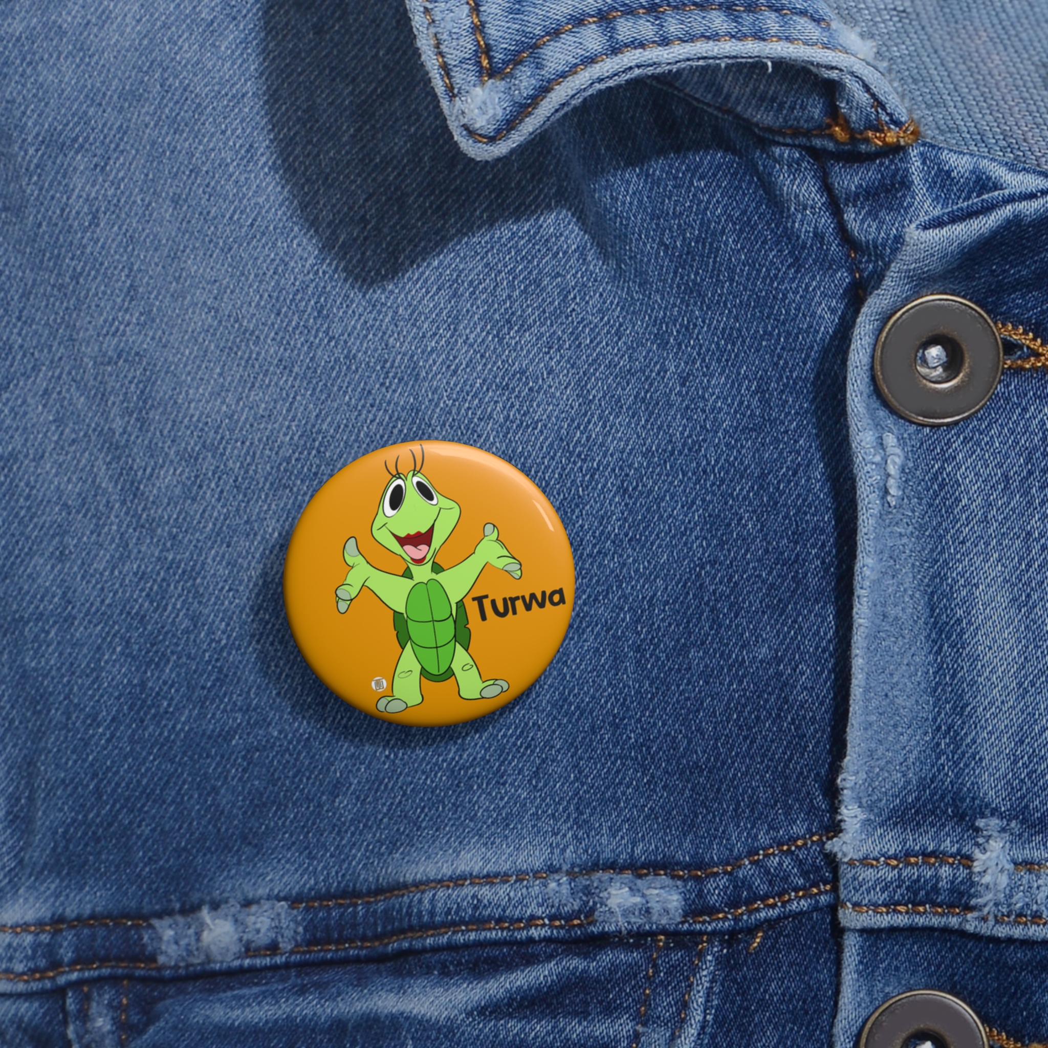 Turwa the Turtle Pin Button | The Wadi Tribe - Image 2