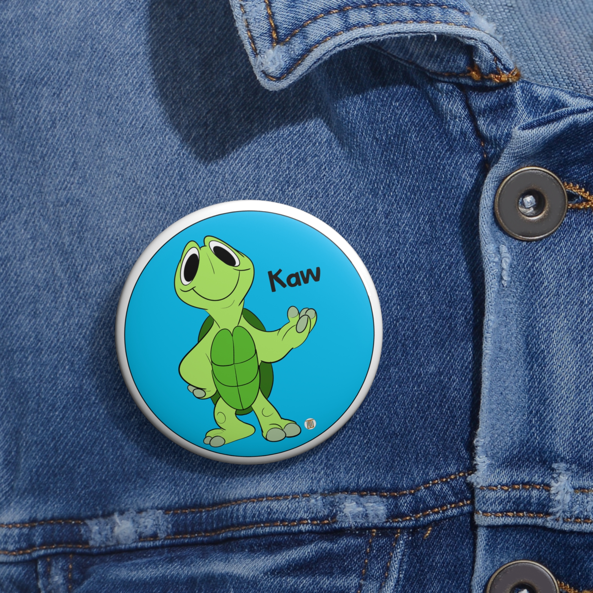 Kaw the Turtle Pin Button | The Wadi Tribe - Image 4