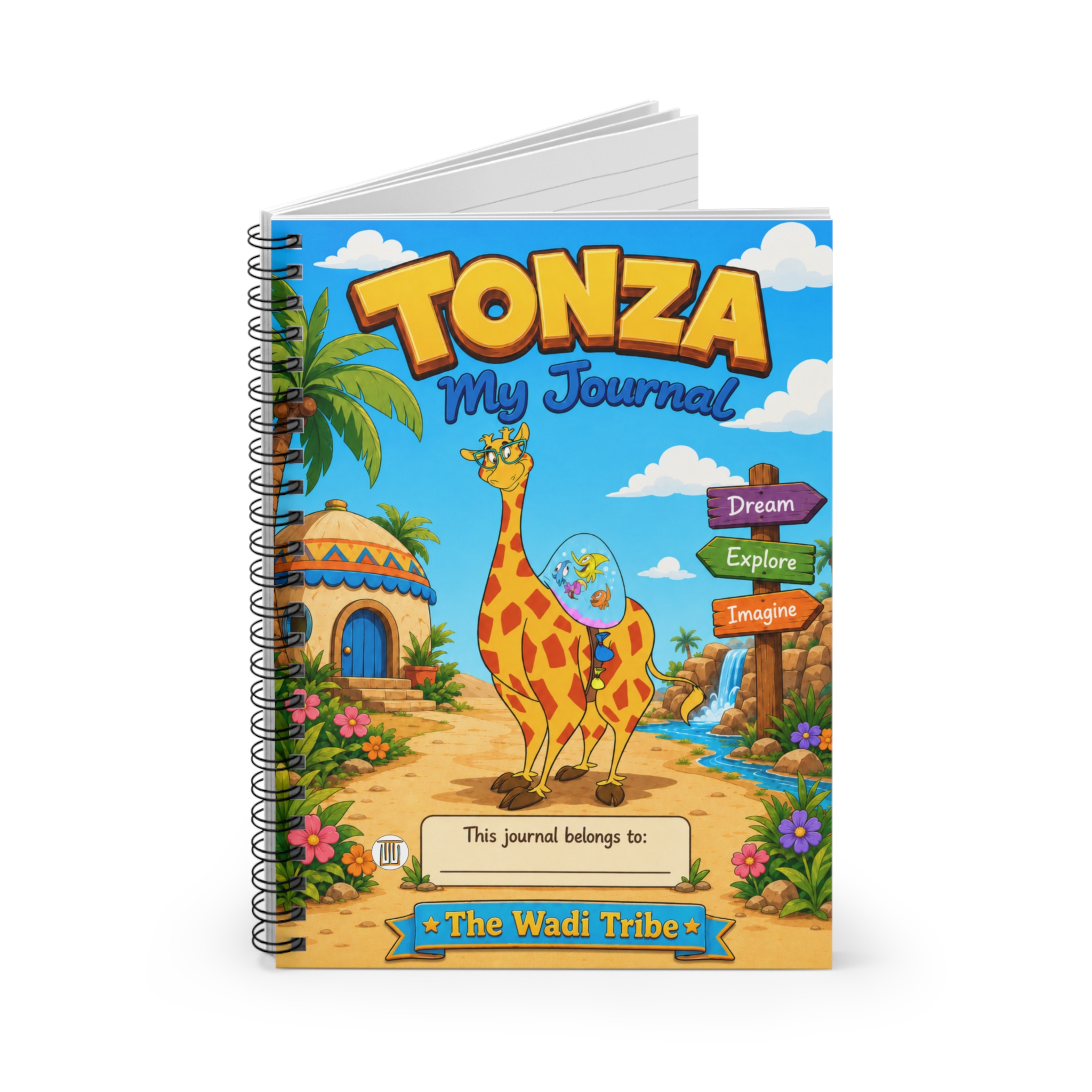 Tonza the Giraffe Notebook | The Wadi Tribe - Image 2